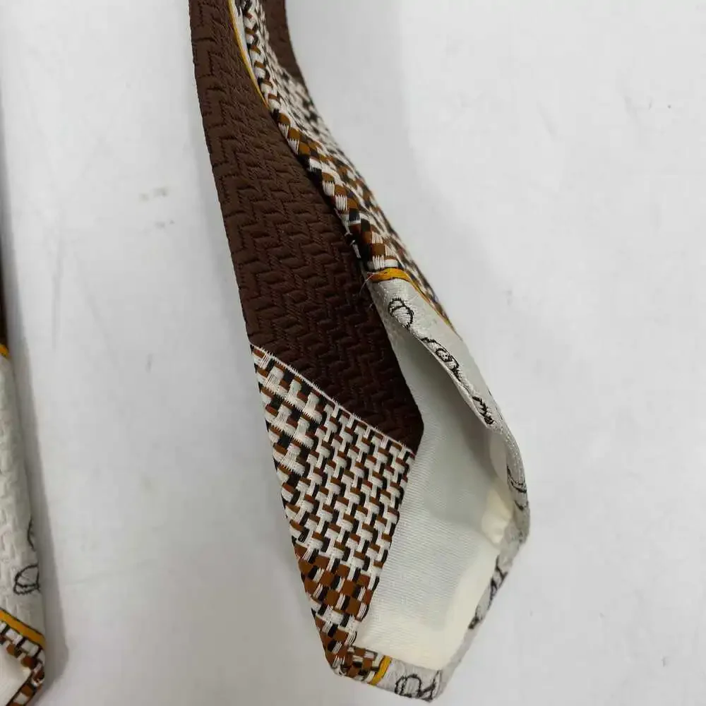 Mickey Mouse by Cervantes Tie | Brown Cream Striped Nylon, OS